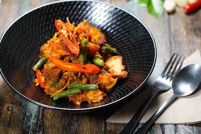 Pad Prik Khing Moo Grob ผัดพริกขิงหมูกรอบ